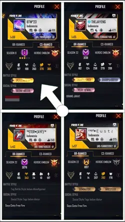 Versi Profil FF Nih 
