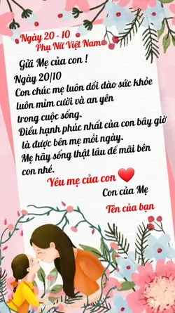 Mẫu thiệp 20 - 10