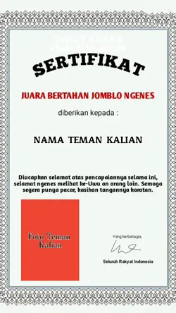 Serifikat Jomlo 