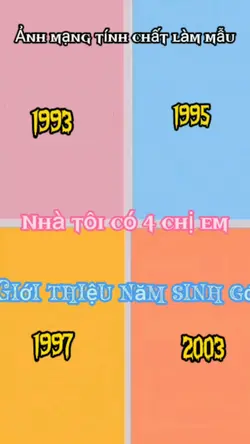 Năm sinh chị em tôi 