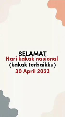 30.Hari kakak 