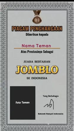 Sertifikat Jomblo 