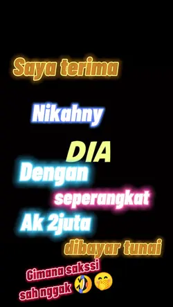 saya terima nikahny