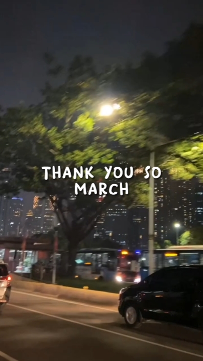 Terima kasih banyak Maret