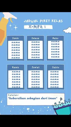 jadwal piket kelas