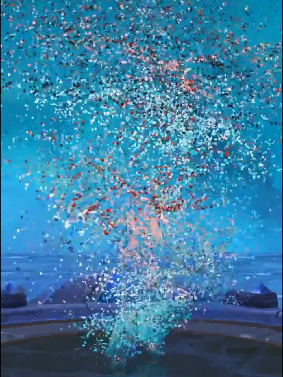 Particle disappear 