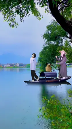 ghép ảnh chèo đò