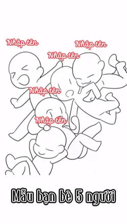 Mẫu thay tên 5 người