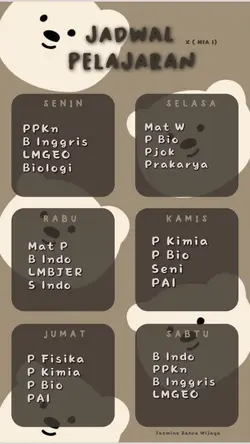Jadwal Mapel