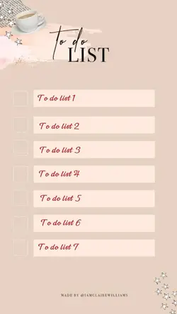 To do list