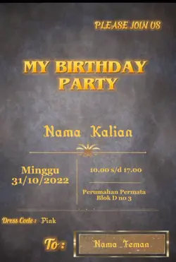 UNDANGAN ULANG TAHUN