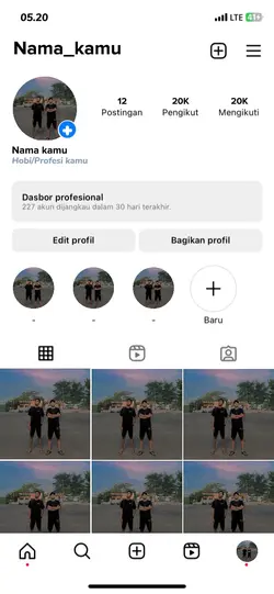 Profil instragram