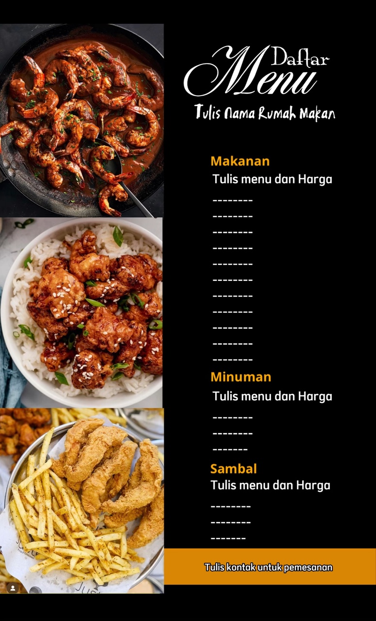 Menu warung makan