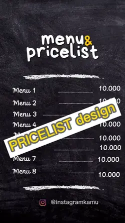 PRICELIST design
