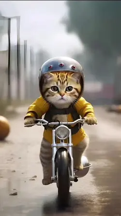 kucing naek motor