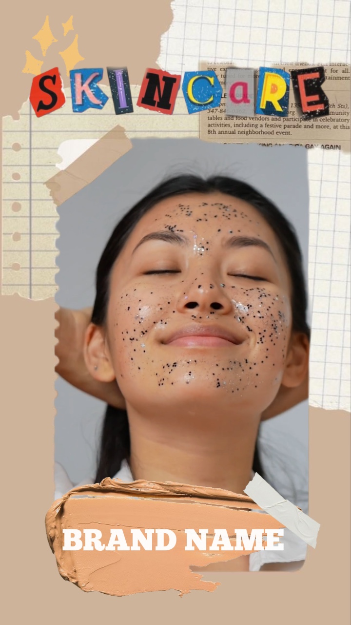 Produit de soin de la peau utilisant l'affichage du processus