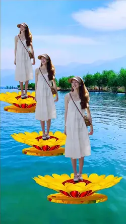 đứng trên đài hoa