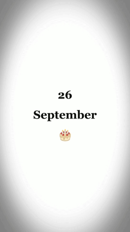 HBD , 26 SEPTEMBER