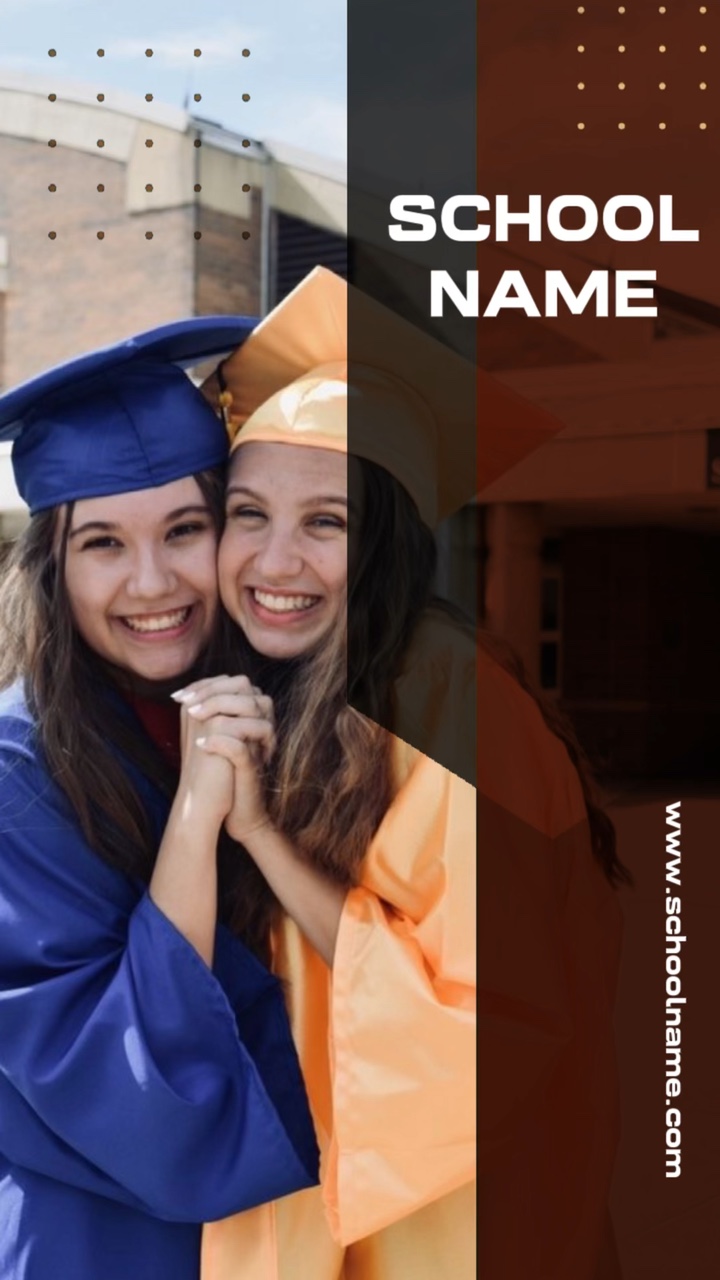 Iklan perekrutan sekolah menengah dengan gaya gradien monoton yang sederhana