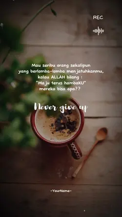 never give up 