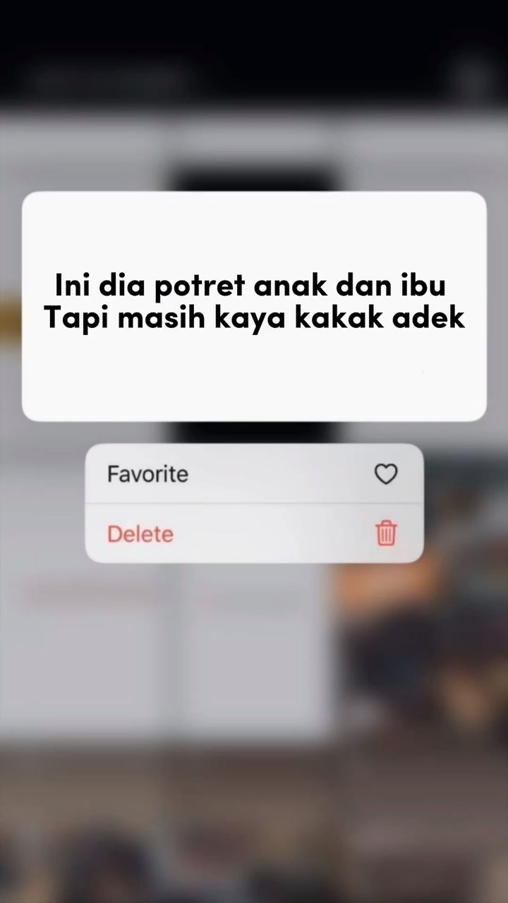 Anak ibu tapi masih