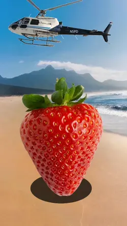 dropping strawberry