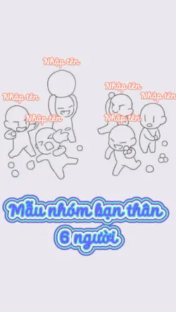 Mẫu bạn bè 6 người