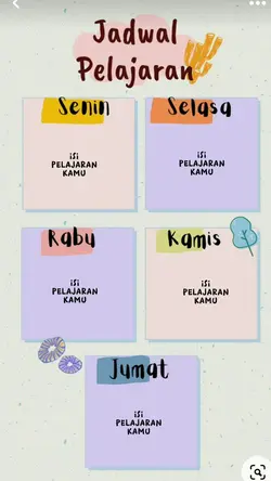 jadwal pelajaran
