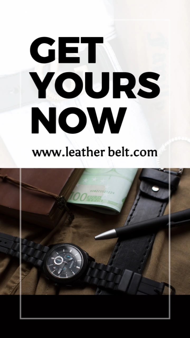 Men's leather belt