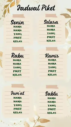 JADWAL PIKET