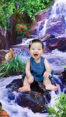 ngồi dưới suối