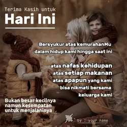 Trima kasih hari ini