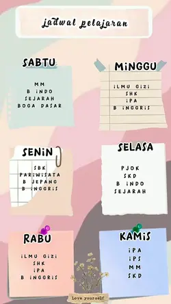 jadwal Sabtu-kamis