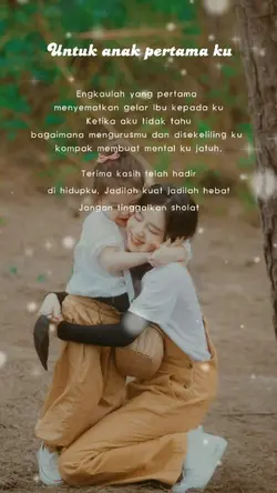 untuk anak pertamaku