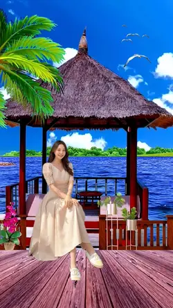 ngồi bên chòi lá