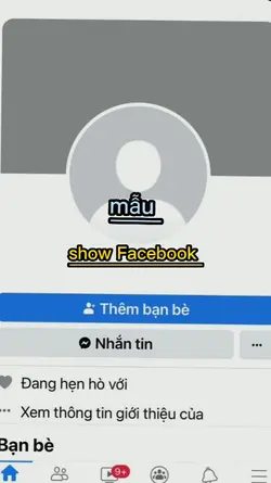 mẫu show Facebook