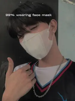 wearing facemask