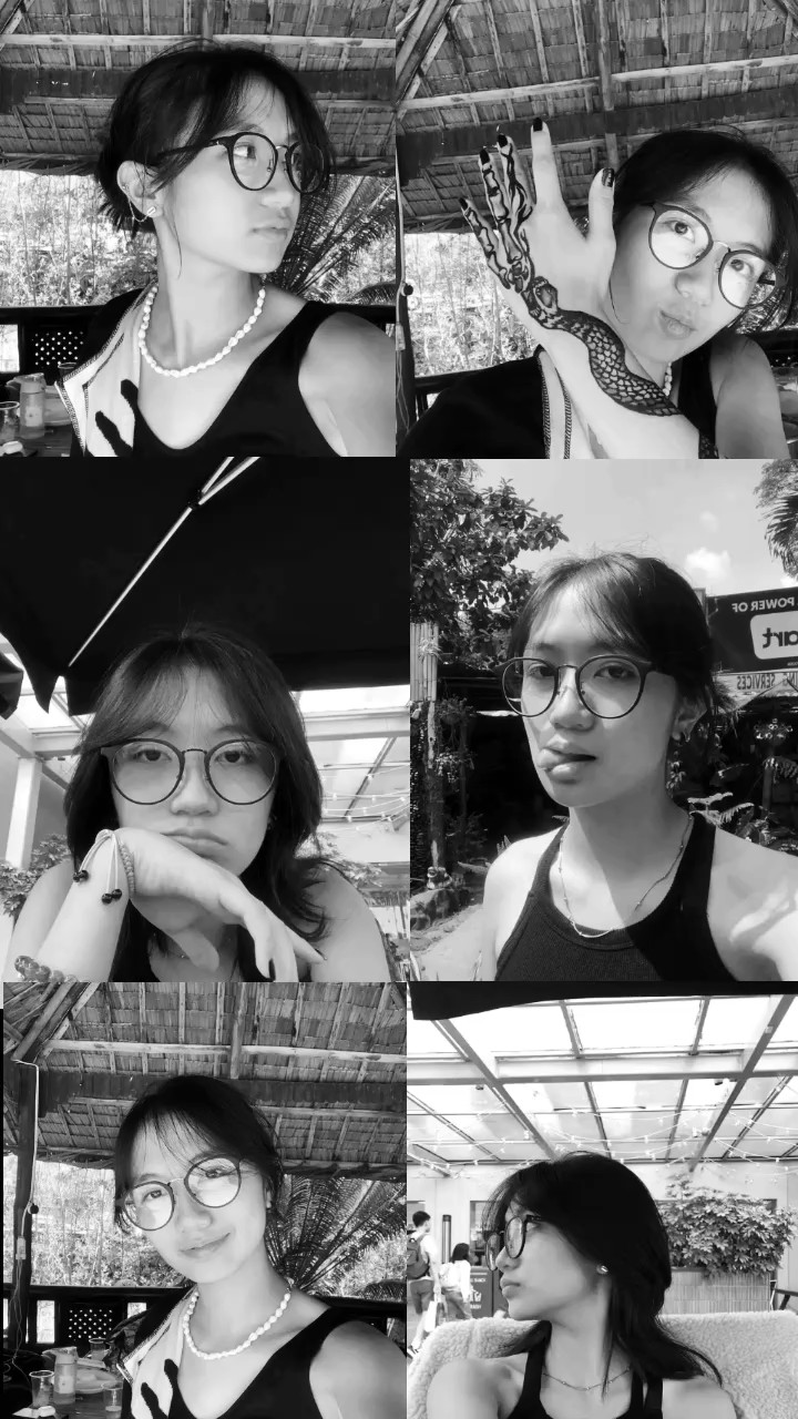 6 foto dengan b & w