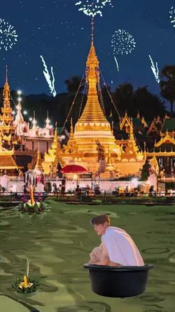 ลอยเก็บกระทง😂