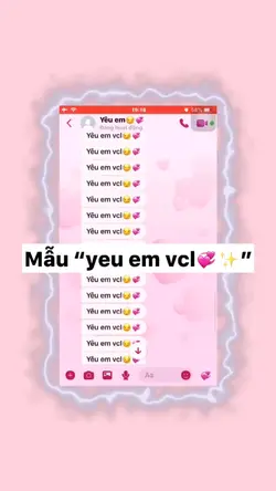 Mẫu “yeu em vcl😏💞”