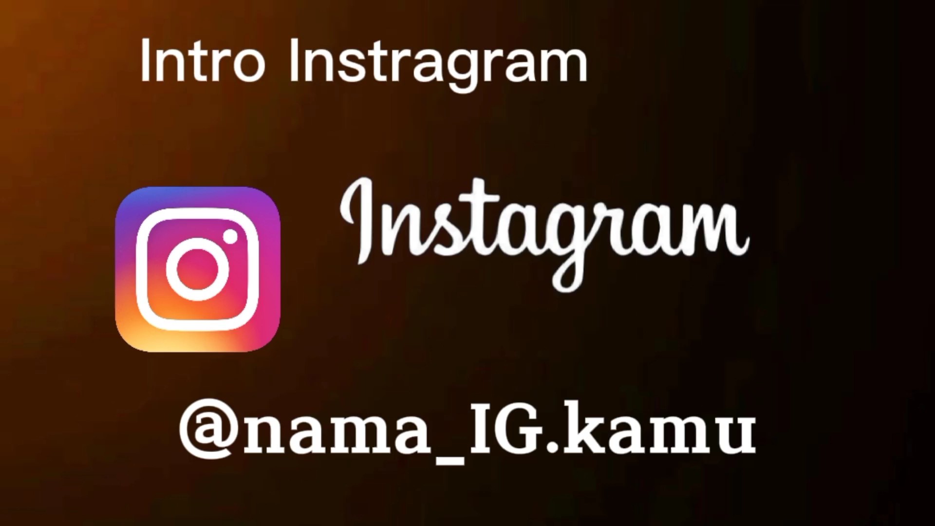 Instagram intro 