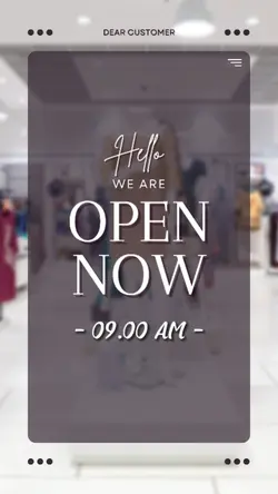 We are open now