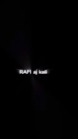 #RafiAjaKali