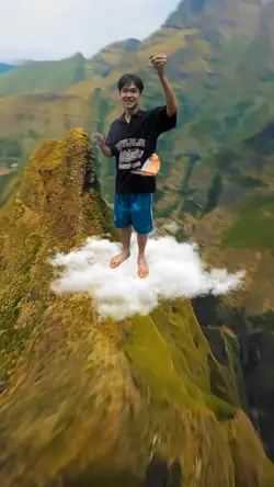 Mẫu bé cưỡi mây