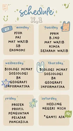 jadwal pelajaran|