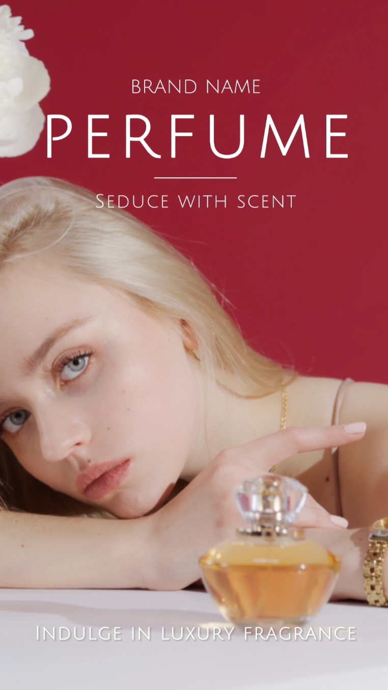 Exibição de marca de perfume minimalista e luxuoso
