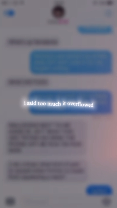 i said too much