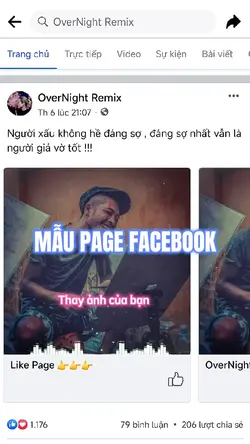 Mẫu page Facebook