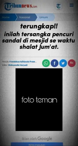 mencuri sandal