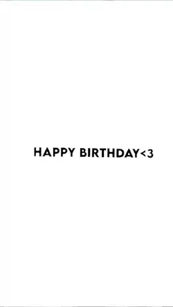 HAPPY BIRTHDAY